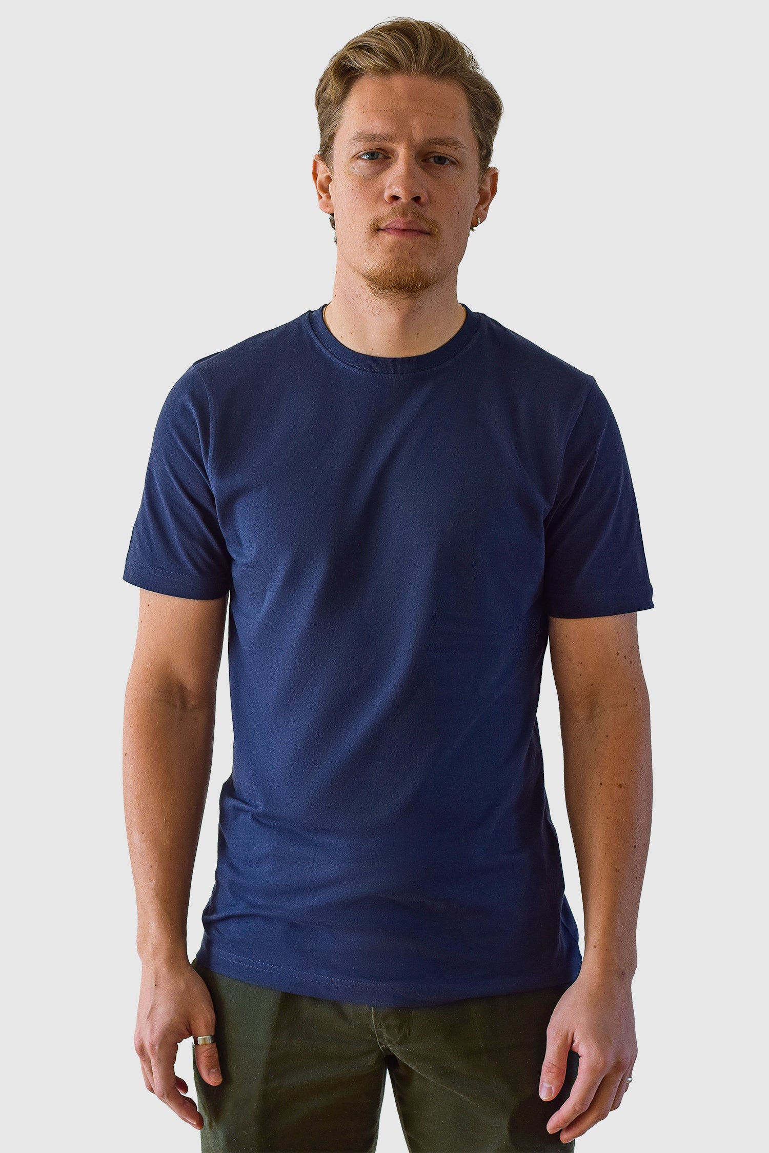 Ekologisk Basic T-shirt, Marinblå