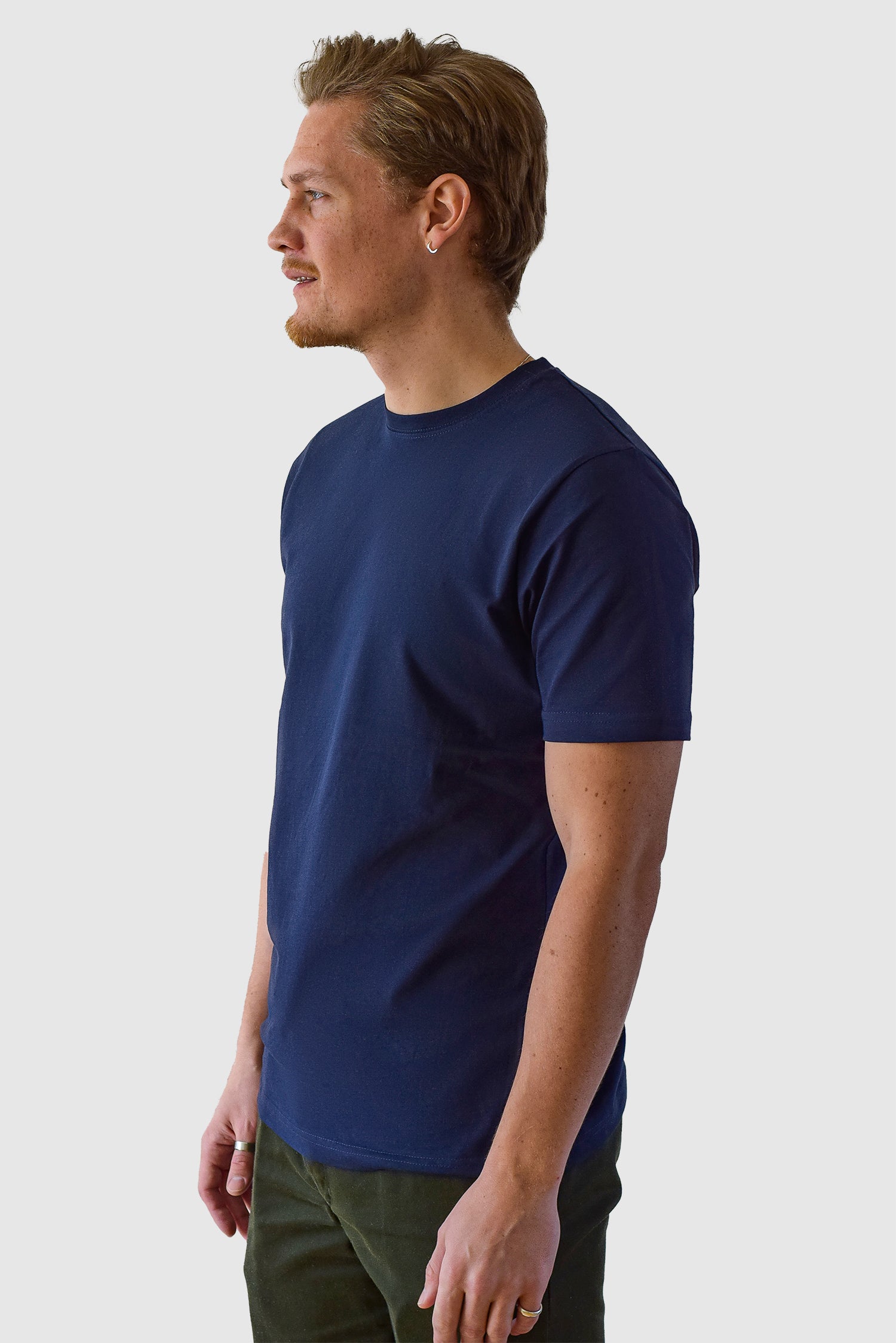 Ekologisk Basic T-shirt, Marinblå