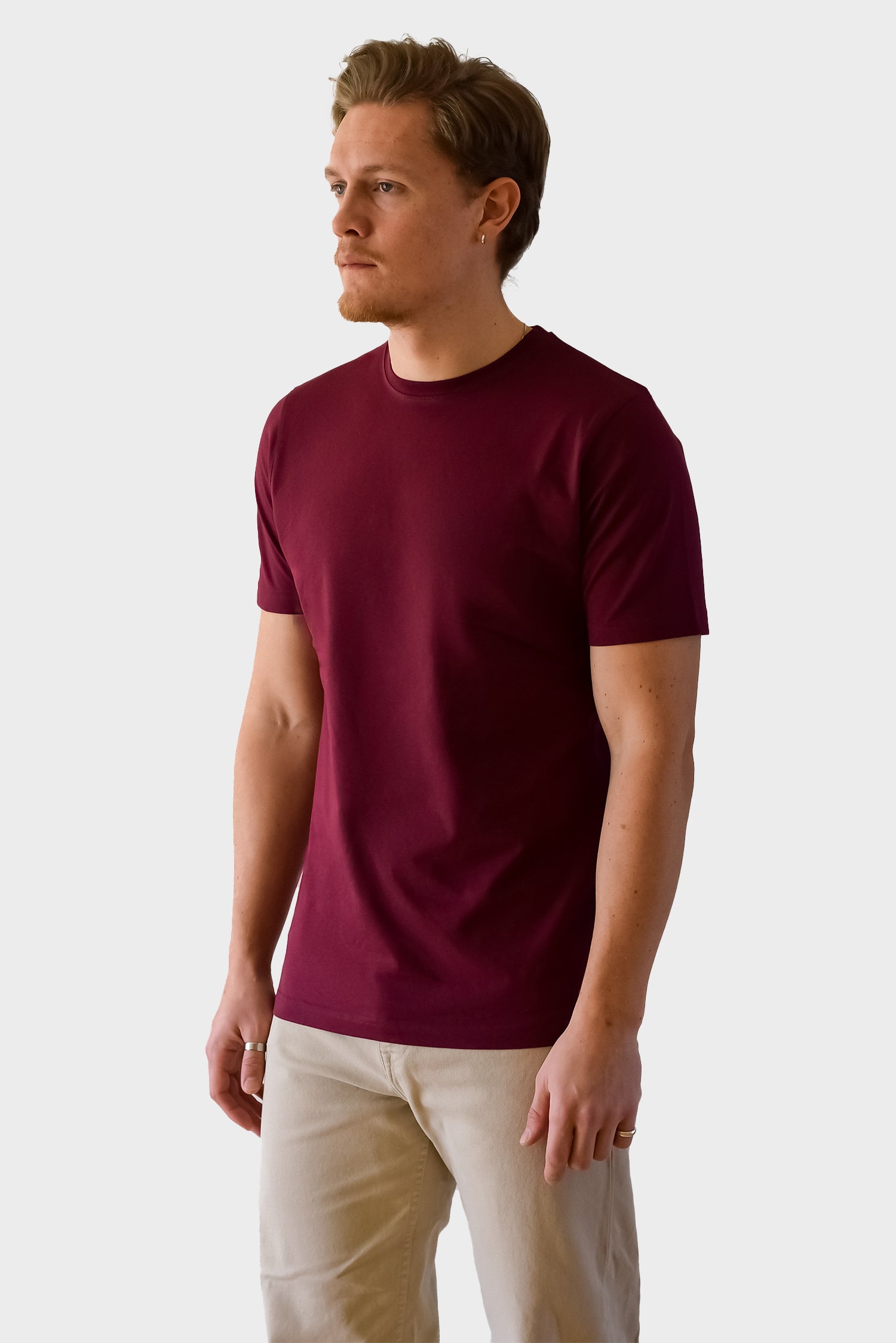 Organic Basic T-shirt, Bordeaux