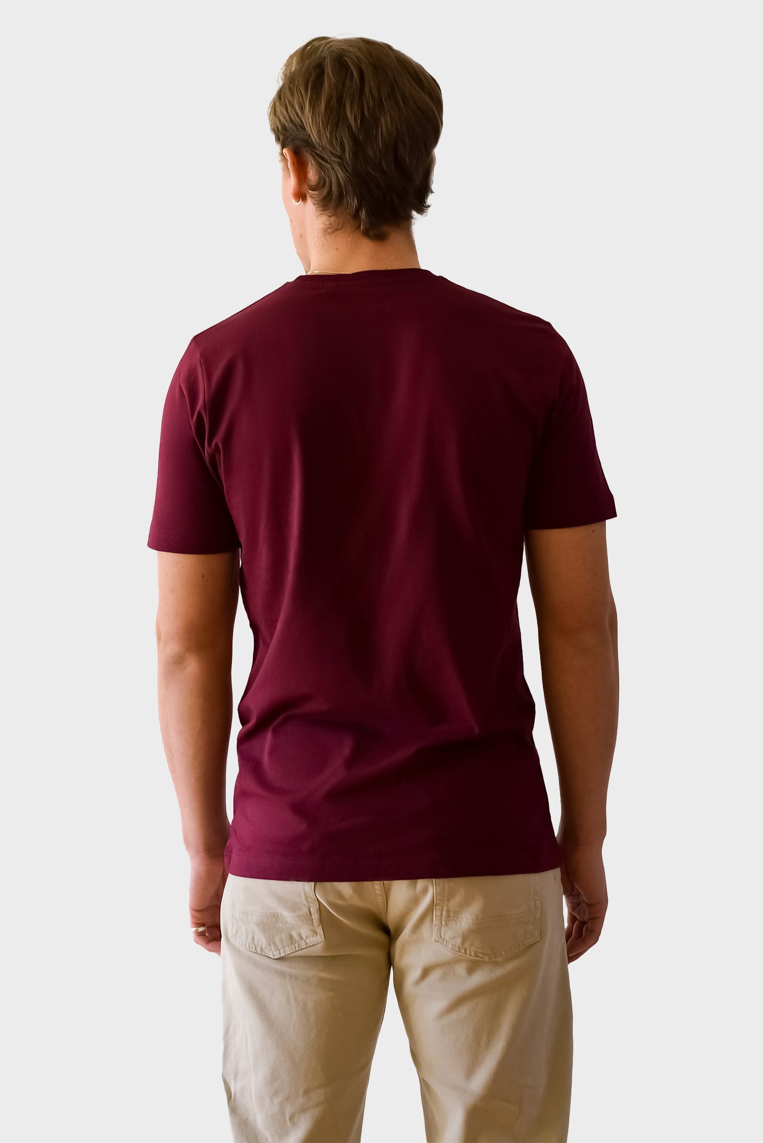 Ekologisk Basic T-shirt, Bordeaux