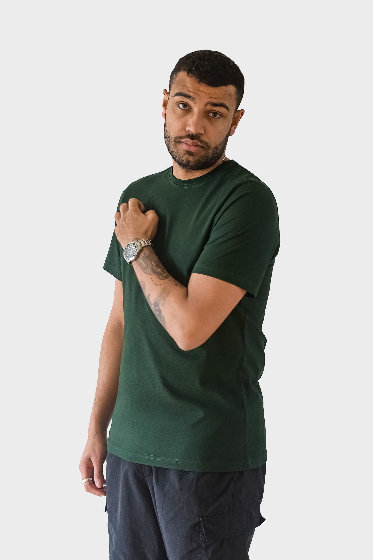 Organic Basic T-shirt, Dark green