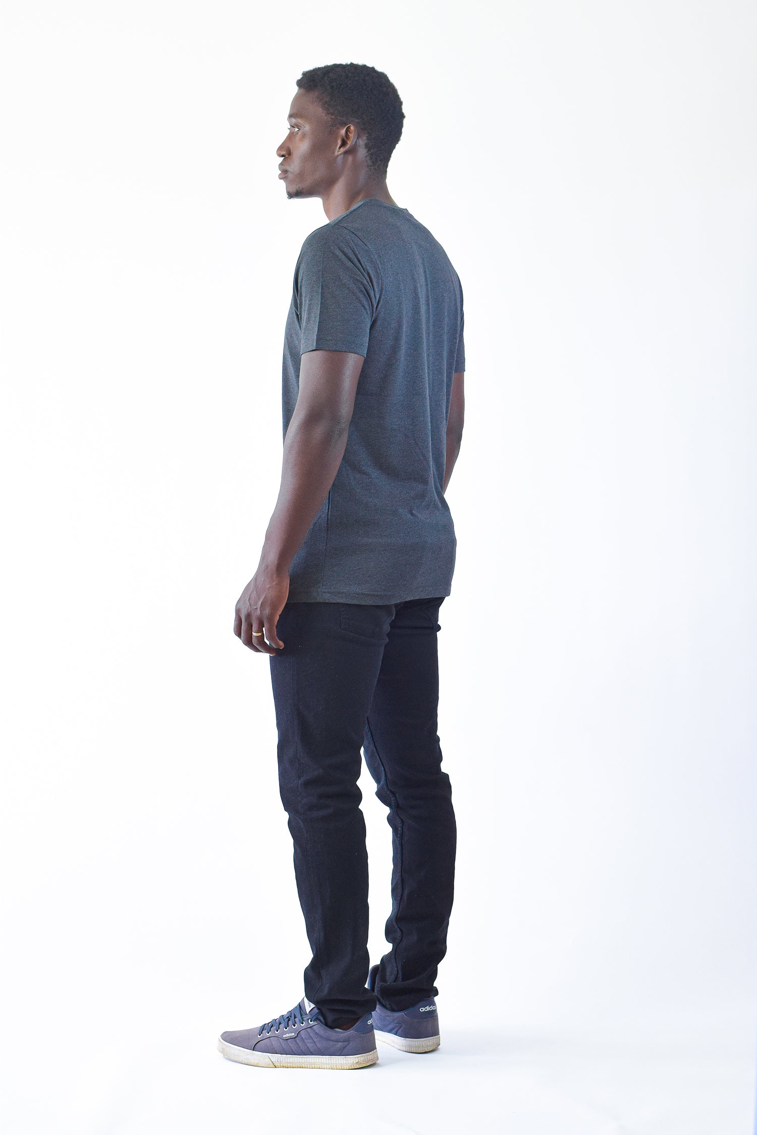 Organic Basic T-shirt, Dark grey