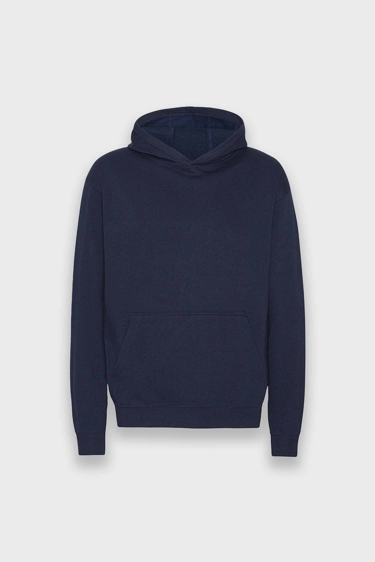 Hoodie i bomull Marinblå